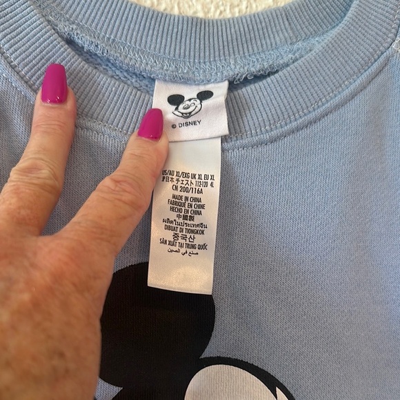 Disney Blue Crewneck Sweater with Mickey Mouse Design - Picture 10 of 10